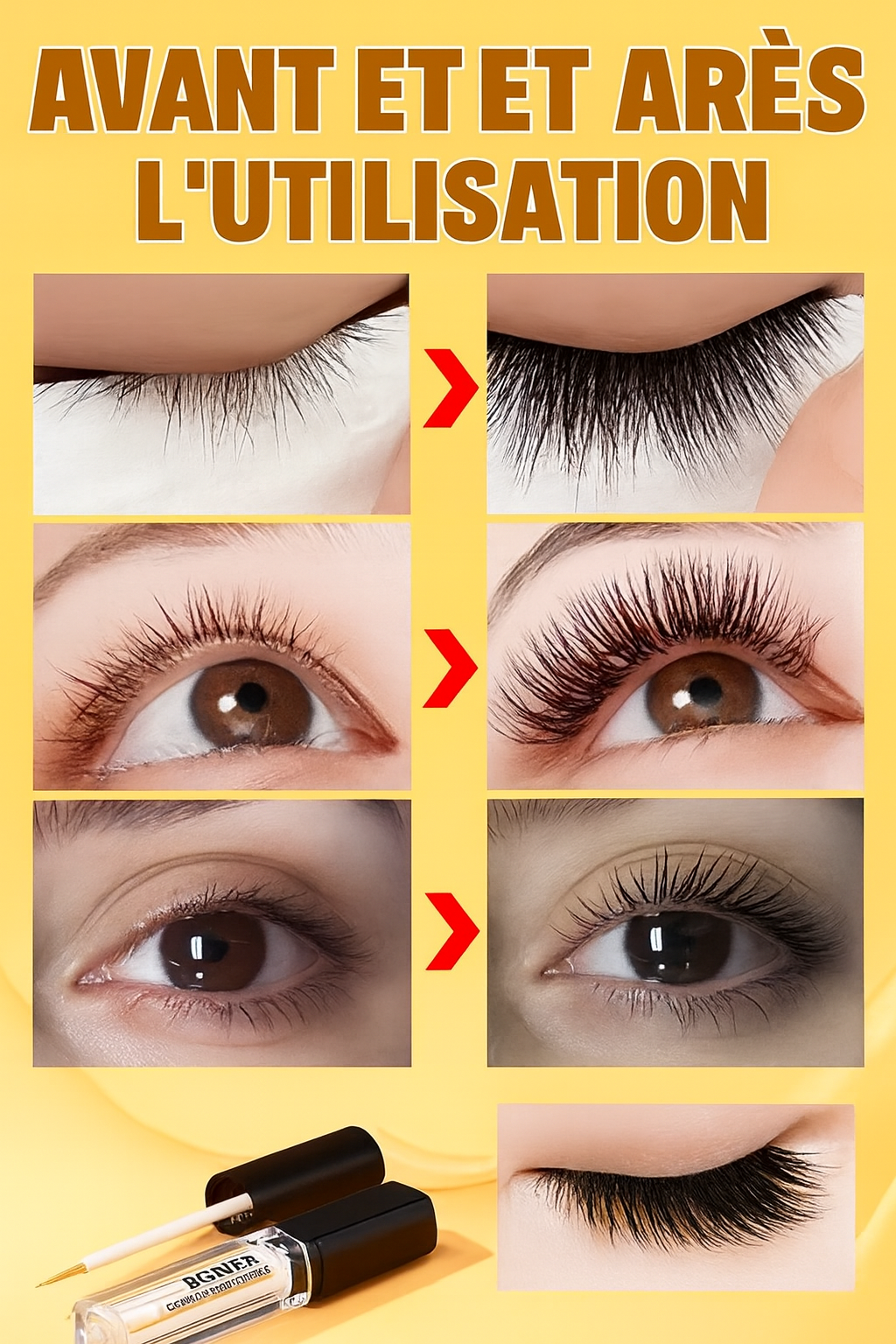 RianiLash™ – Sérum Naturel Pour des Cils Plus Longs, Plus Denses et Plus Forts