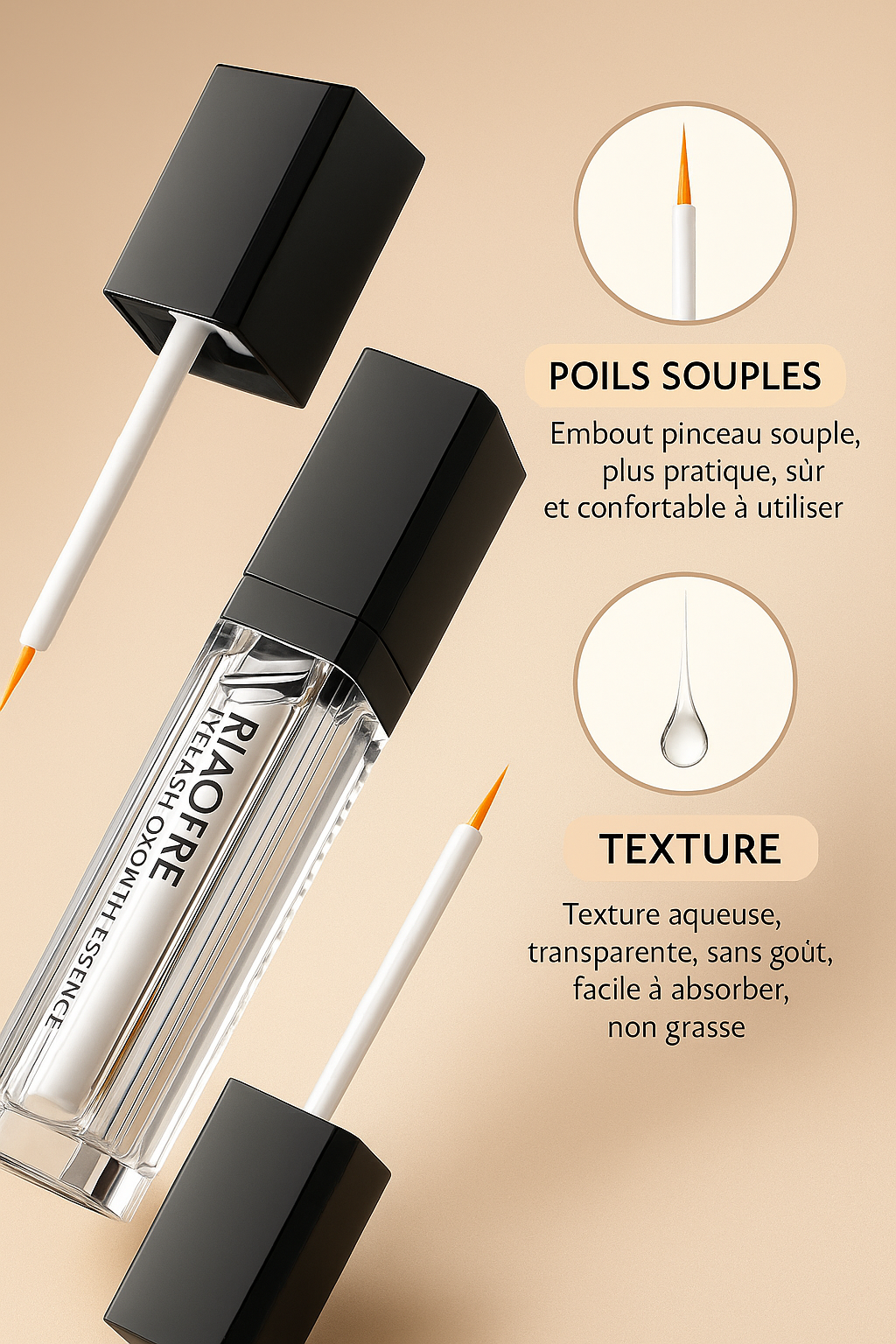 RianiLash™ – Sérum Naturel Pour des Cils Plus Longs, Plus Denses et Plus Forts