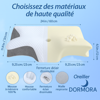 1Pc Memory Foam Cervical Pillow, 2 in 1 Ergonomic Contour Orthopedic Pillow for Neck Pain, Contoured Support Pillows,Neck Pillow